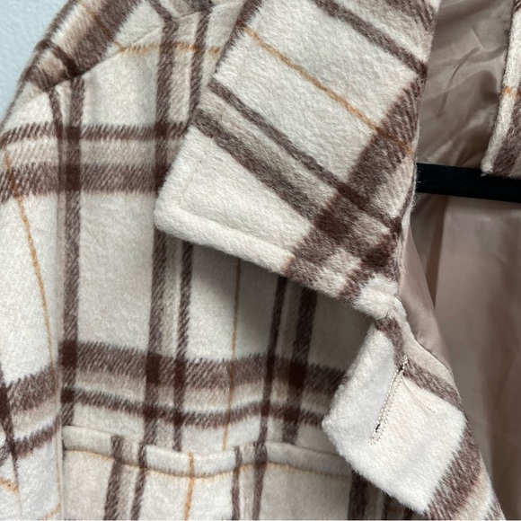 Vine & Valley womens shacket oversized plaid wool blend with pockets size XL - Picture 9 of 9